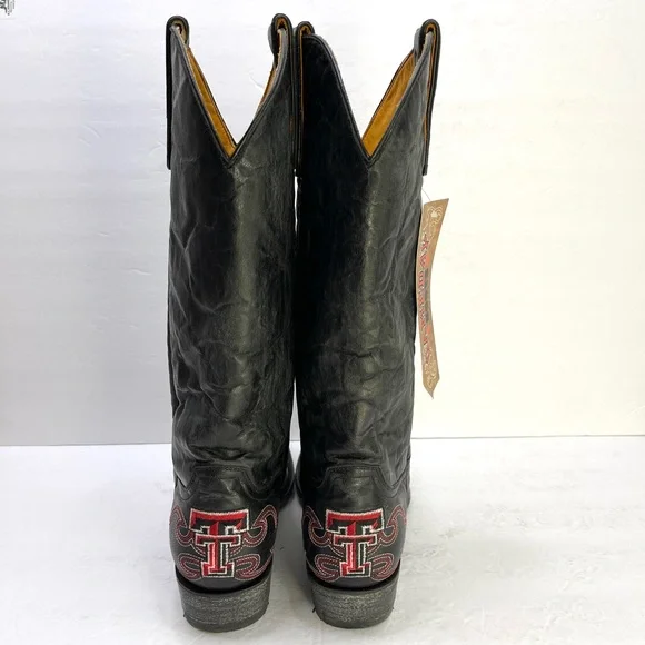 GAMEDAY BOOTS Texas Tech Red Raiders NEW Embroidered Cowboy Boots Black Size 10